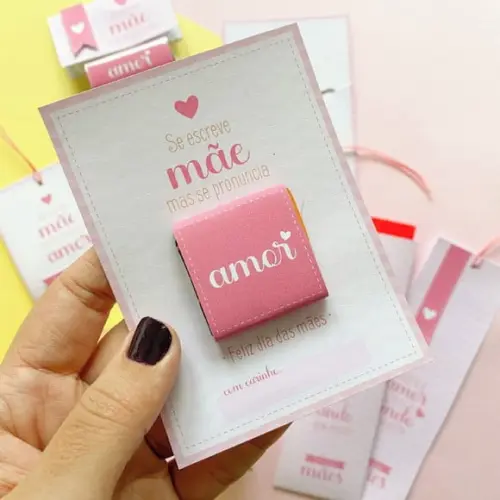 Card com Tablete Cacau Show 5g- Dia das Mães