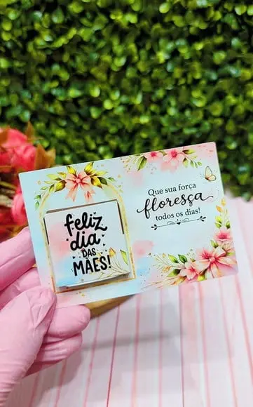Card com Tablete Cacau Show 5g- Dia das Mães
