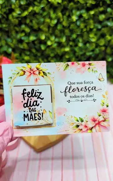 Card com Tablete Cacau Show 5g- Dia das Mães