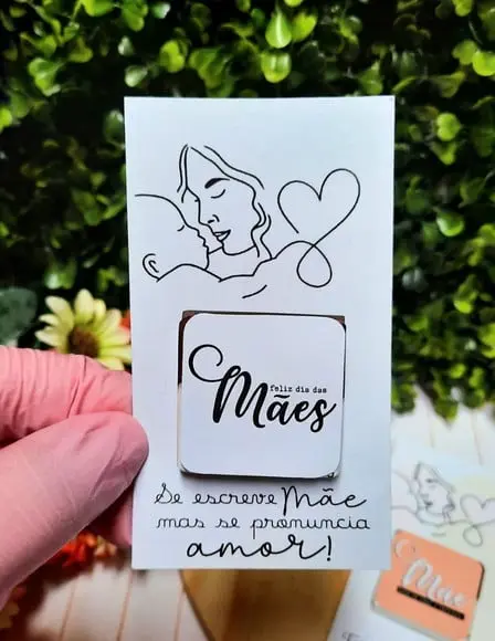 Card com Tablete Cacau Show 5g- Dia das Mães