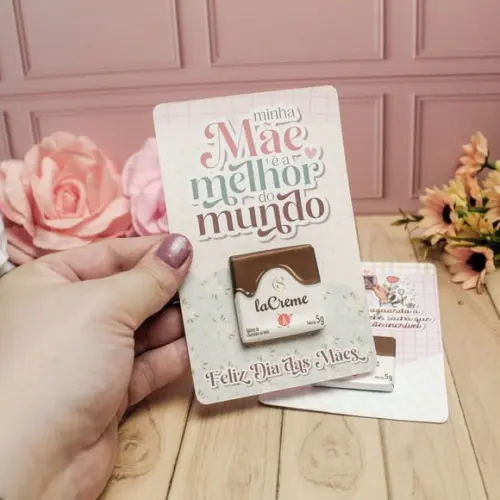 Card com Tablete Cacau Show 5g- Dia das Mães