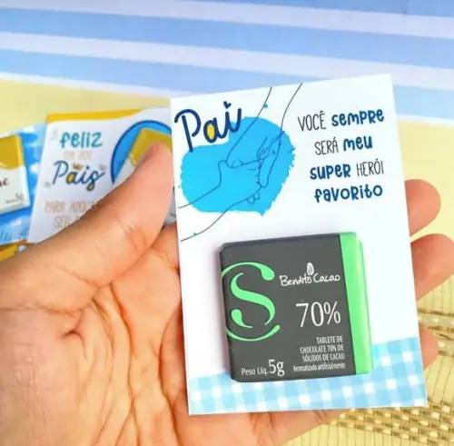 Card com Tablete Cacau Show 5g- Dia dos Pais