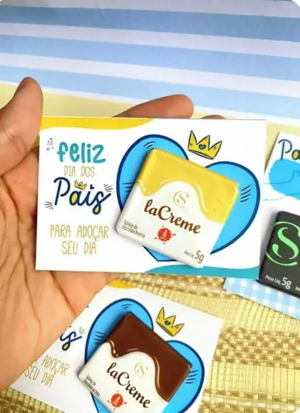 Card com Tablete Cacau Show 5g- Dia dos Pais