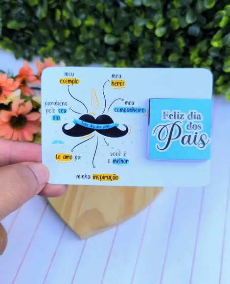 Card com Tablete Cacau Show 5g- Dia dos Pais
