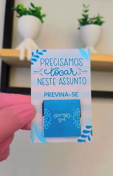 Card com Tablete Cacau Show 5g- Novembro Azul