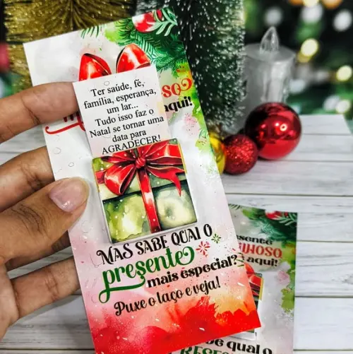 Card com Tablete Cacau Show 5g- Natal