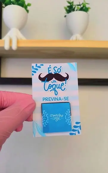 Card com Tablete Cacau Show 5g- Novembro Azul