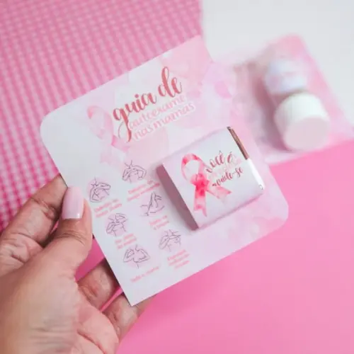 Card com Tablete Cacau Show 5g- Outubro Rosa