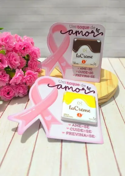 Card com Tablete Cacau Show 5g- Outubro Rosa