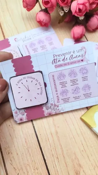 Card com Tablete Cacau Show 5g- Outubro Rosa