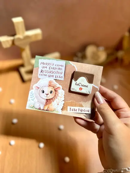 Card com Tablete Cacau Show 5g- Páscoa