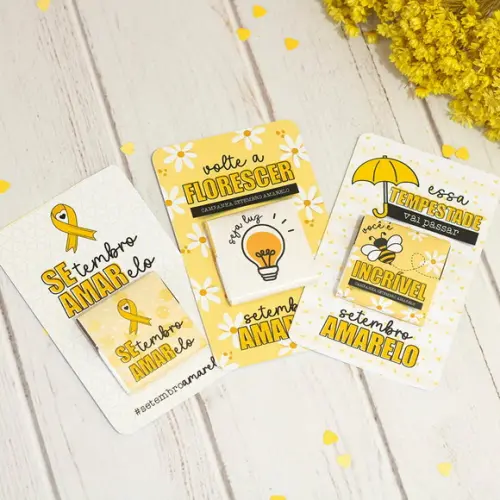 Card com Tablete Cacau Show 5g- Setembro Amarelo
