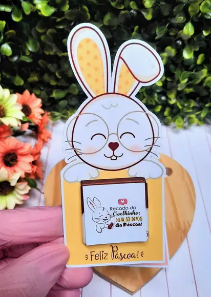 Card com Tablete Cacau Show 5g- Páscoa