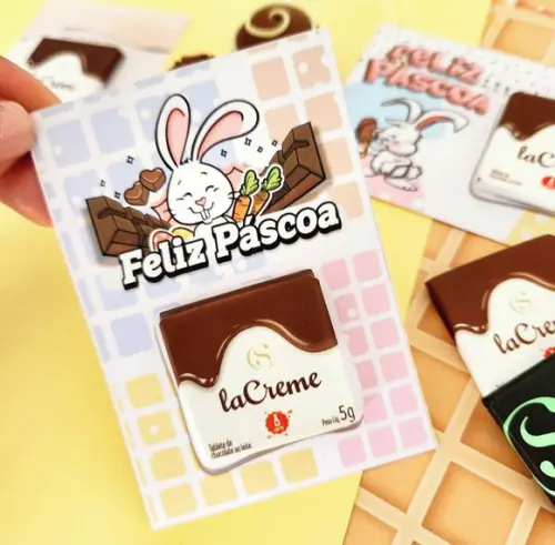 Card com Tablete Cacau Show 5g- Páscoa