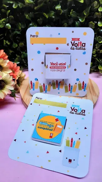 Card com Tablete Cacau Show 5g- Volta Ás Aulas