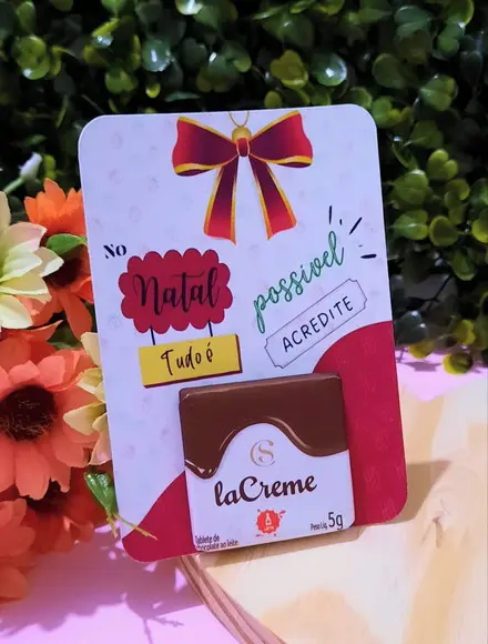 Card com Tablete Cacau Show- Natal
