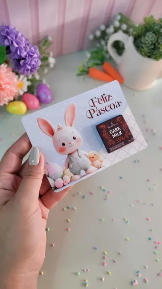 Card com Tablete Cacau Show- Páscoa