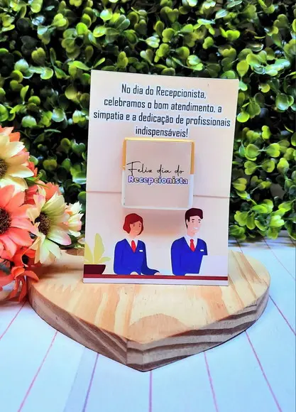 Card com Tablete Cacau Show- Recepcionista