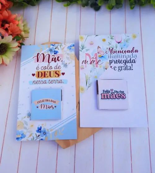 Card com Tablete Chocolate Cacau Show 5g- Dia das Mães
