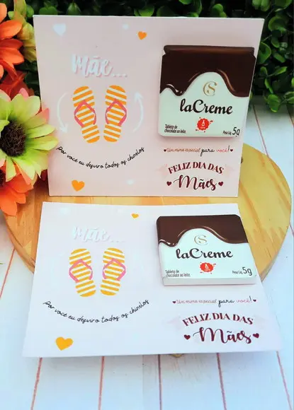 Card com Tablete Chocolate Cacau Show 5g- Dia das Mães