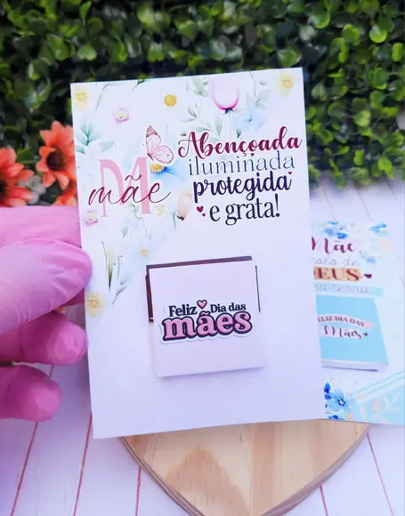 Card com Tablete Chocolate Cacau Show 5g- Dia das Mães