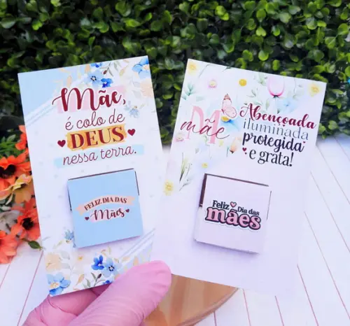 Card com Tablete Chocolate Cacau Show 5g- Dia das Mães