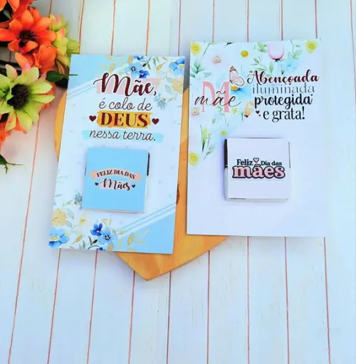 Card com Tablete Chocolate Cacau Show 5g- Dia das Mães