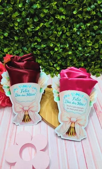 Card com Touca Cetim- Dia das Mães