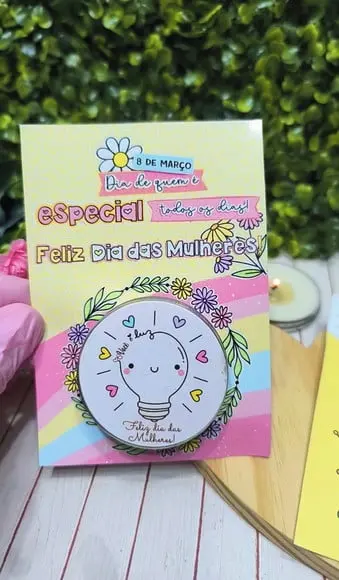 Card com Velinha Aromática- Dia da Mulher