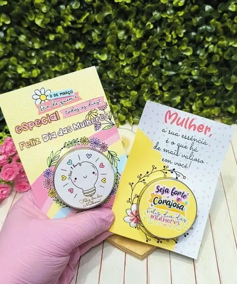 Card com Velinha Aromática- Dia da Mulher