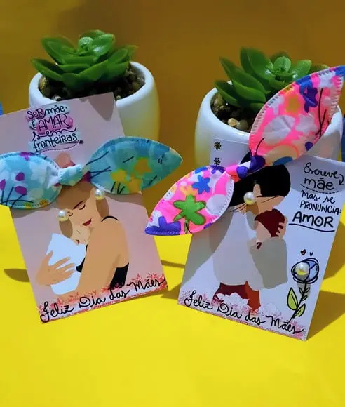 Card com Xuxinha e Brinco- Dia das Mães