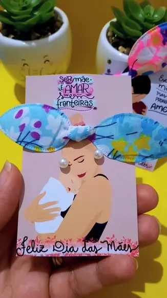 Card com Xuxinha e Brinco- Dia das Mães