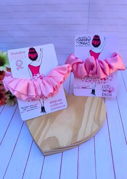 Card com Xuxinha Scrunch- Outubro Rosa