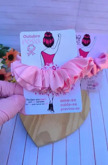 Card com Xuxinha Scrunch- Outubro Rosa