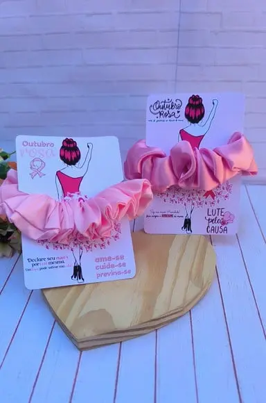Card com Xuxinha Scrunch- Outubro Rosa