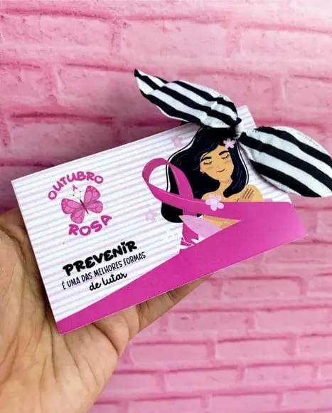 Card com Xuxinha- Outubro Rosa