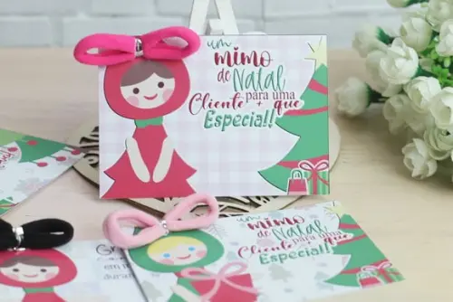 Card com Xuxinha+ Bala- Mimo de Natal