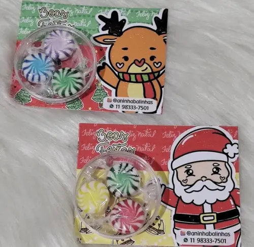 Card e Potinho com 3 Balinhas- Natal