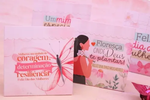 Card Envelope com Bombom- Dia da Mulher