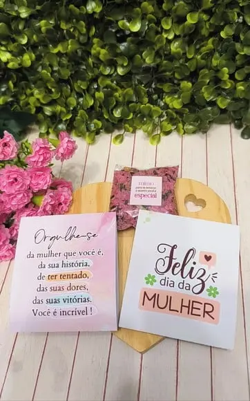 Card Envelope com Escalda Pés- Dia da Mulher