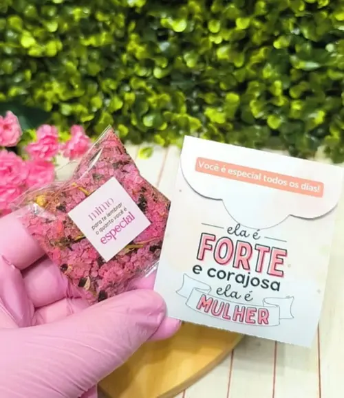 Card Envelope com Escalda Pés- Dia da Mulher