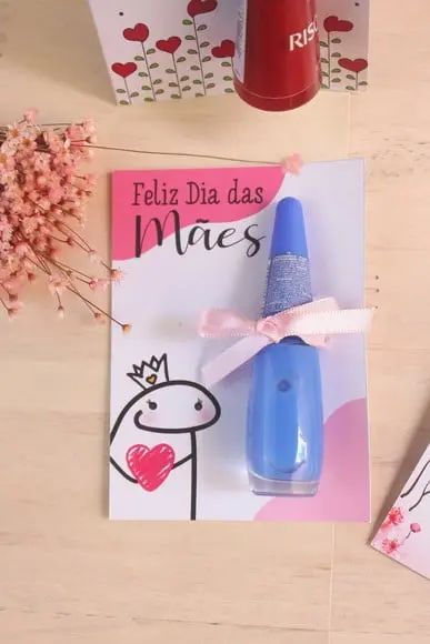 Card Flork com Esmalte- Dia das Mães