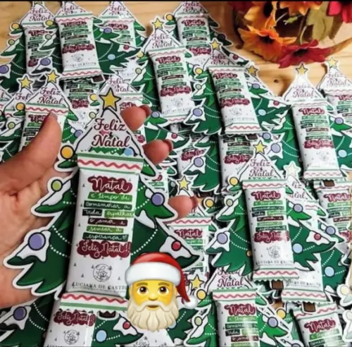 Cartão Árvore com Barrinha de Chocolate 20gr - Natal