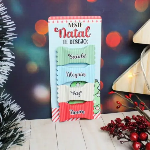 Cartão com 4 Balinhas- Natal