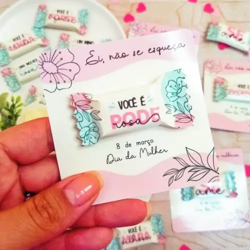 Cartão com Balinha Dia da Mulher