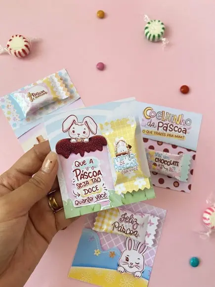 Cartão com Balinha- PÁSCOA