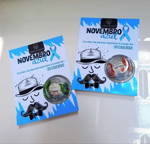 Cartão com Bombom Cacau Show- Novembro Azul