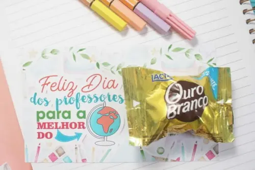 Cartão com Bombom- Dia dos Professores