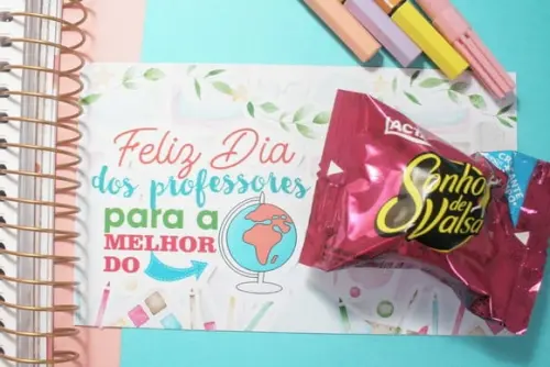Cartão com Bombom- Dia dos Professores
