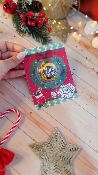 Cartão com Bombom- Natal